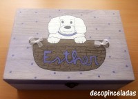 Joyero cesto perro lila (18,95€) 